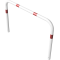 Hoop of steel tube |  60 x 2,5 mm | without cross bar | for casting in concrete | total width: 1500 mm | total height: 1000 mm | hot-dip galvanized and white coatedwith red reflecting stripes